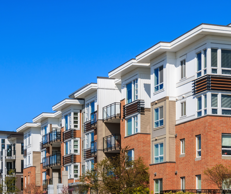 Apartment Building with Blue Sky